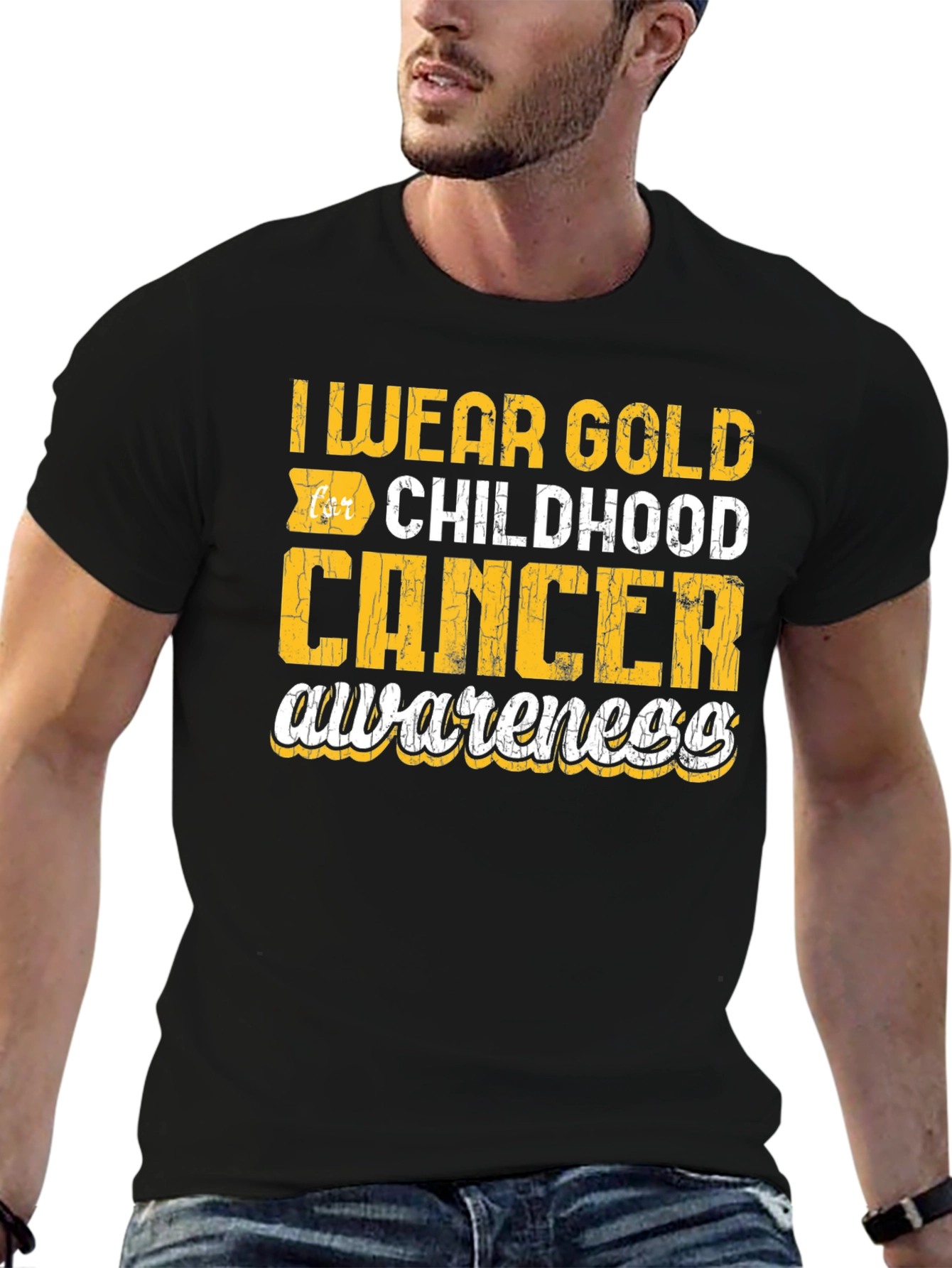Gold Childhood Cancer Awareness T-Shirt