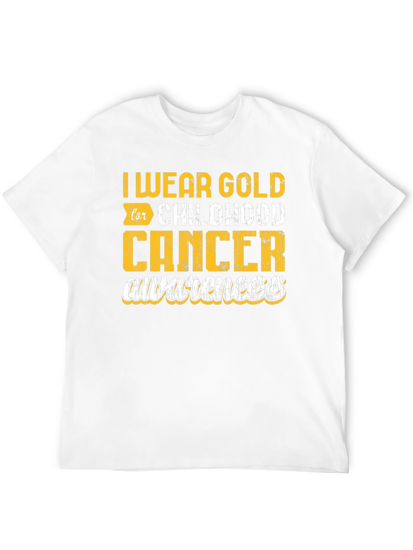 Gold Childhood Cancer Awareness T-Shirt