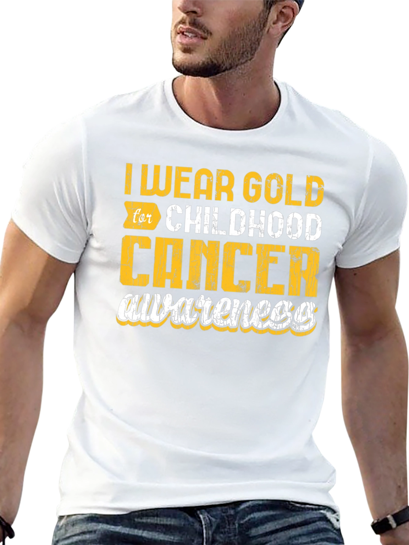 Gold Childhood Cancer Awareness T-Shirt