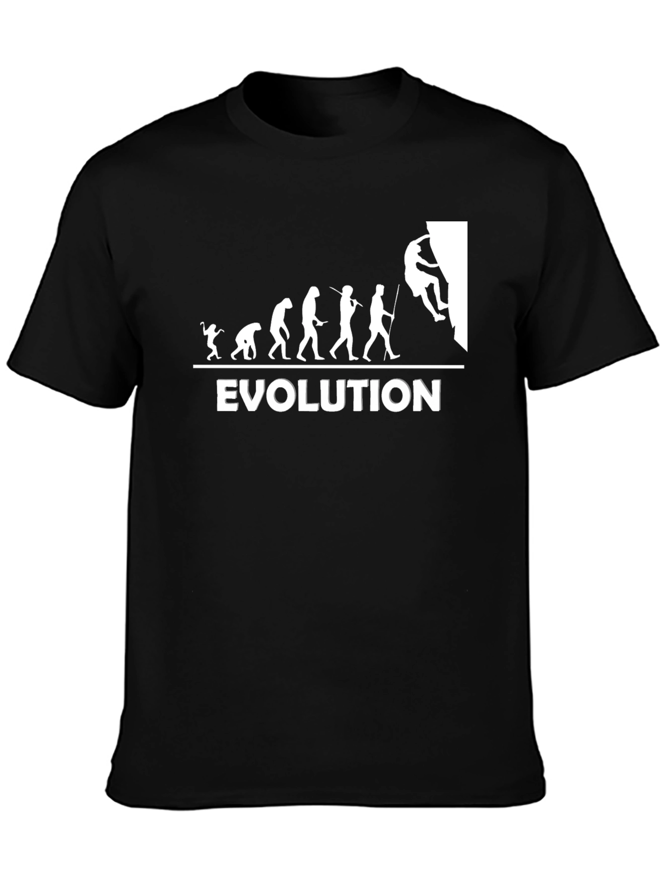 Evolution of Climbing Black T-Shirt