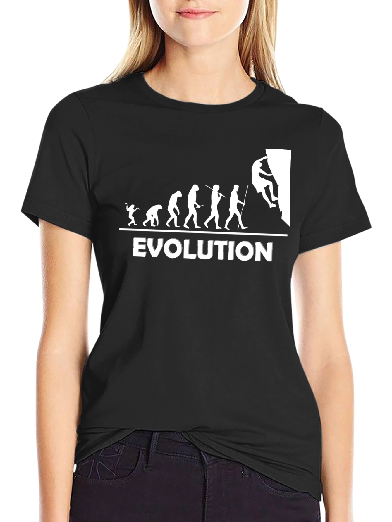 Evolution of Climbing Black T-Shirt