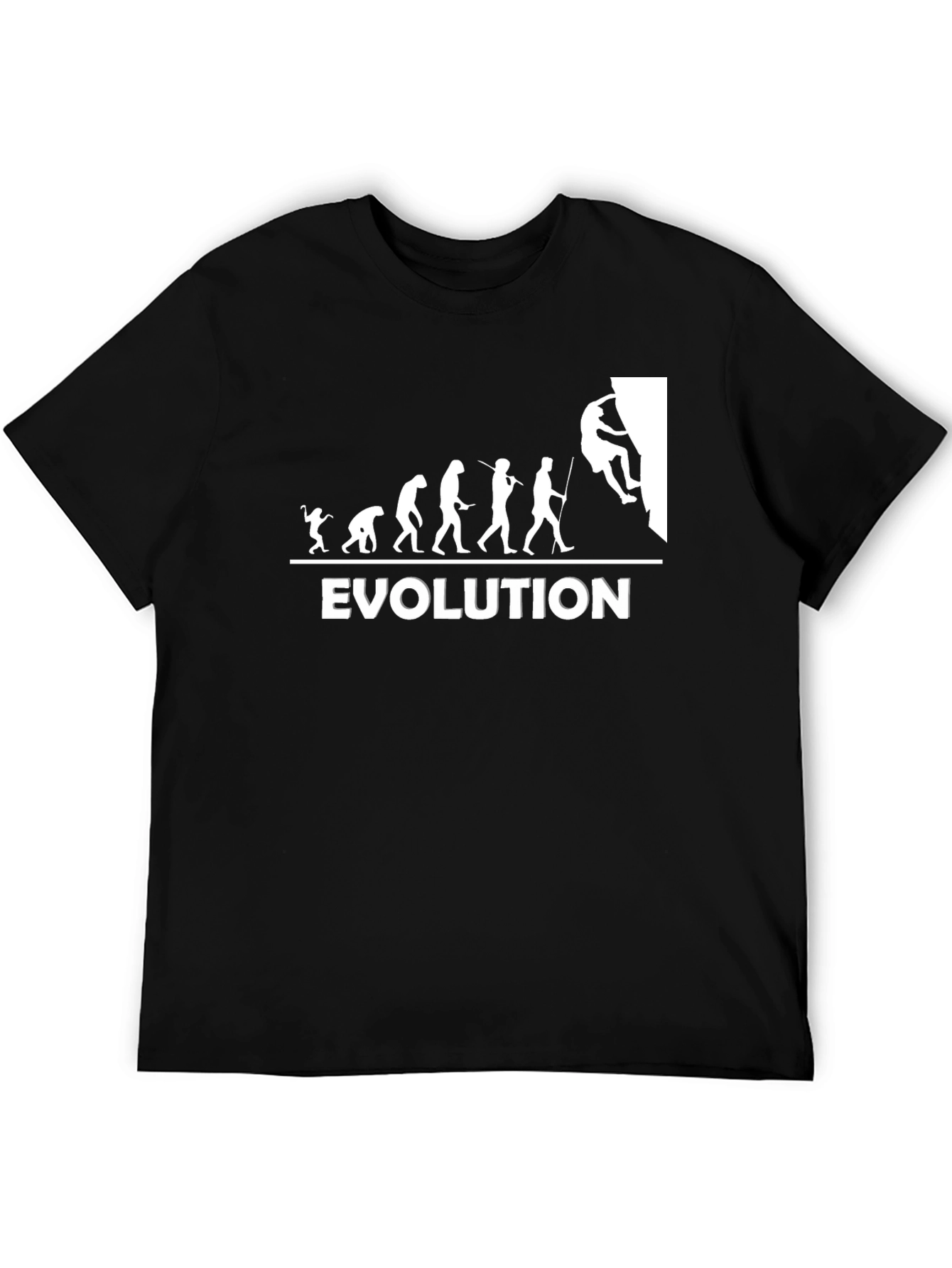 Evolution of Climbing Black T-Shirt