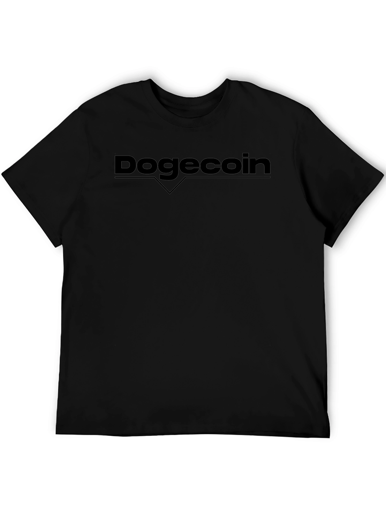 Dogecoin Crypto Black T-Shirt - Modern Style