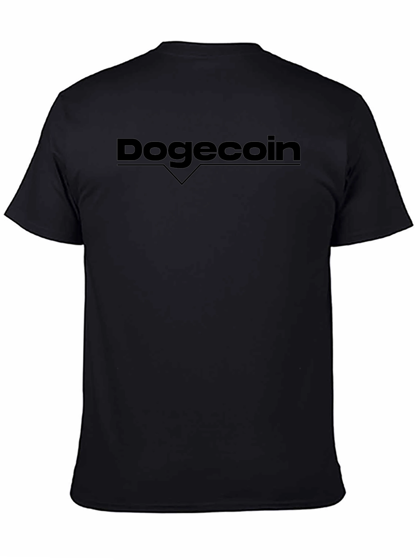 Dogecoin Crypto Black T-Shirt - Modern Style