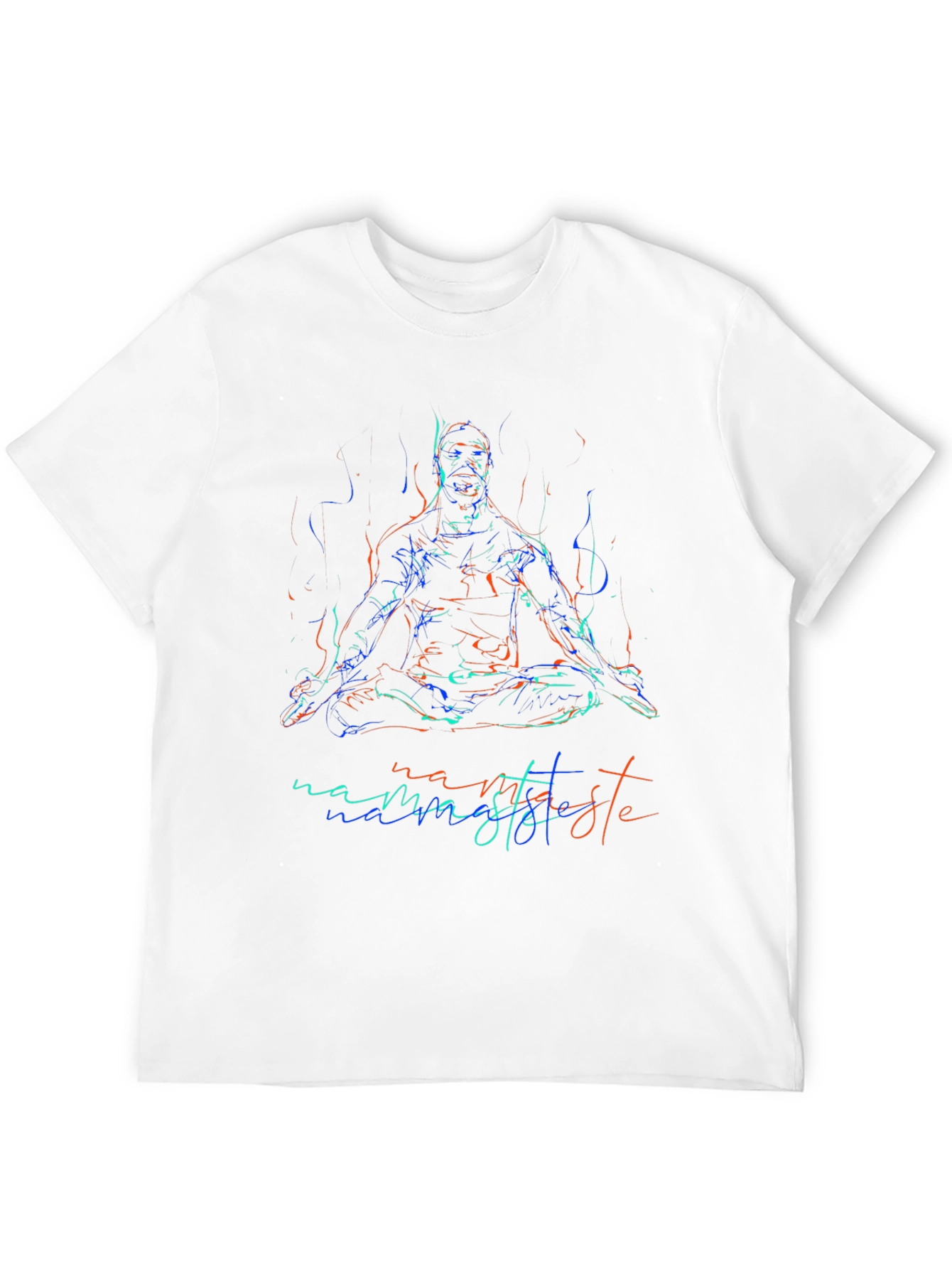Namaste Yoga T-Shirt - Meditating Man Design