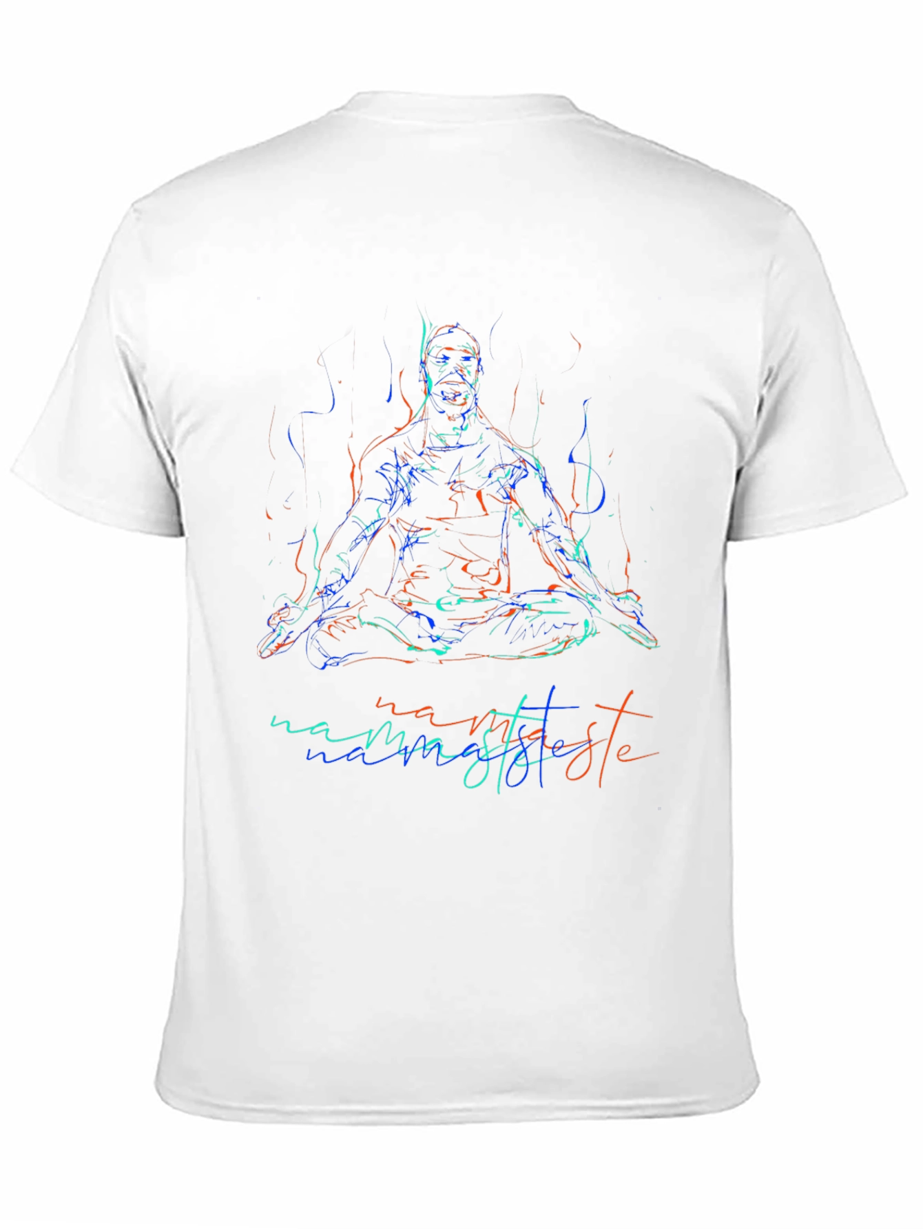 Namaste Yoga T-Shirt - Meditating Man Design
