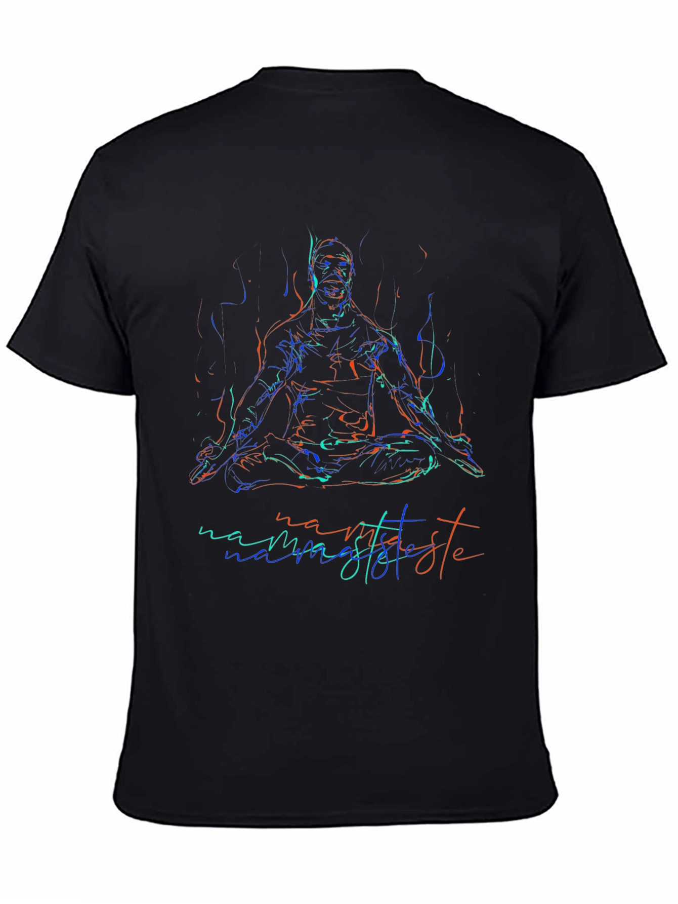 Namaste Yoga T-Shirt - Meditating Man Design