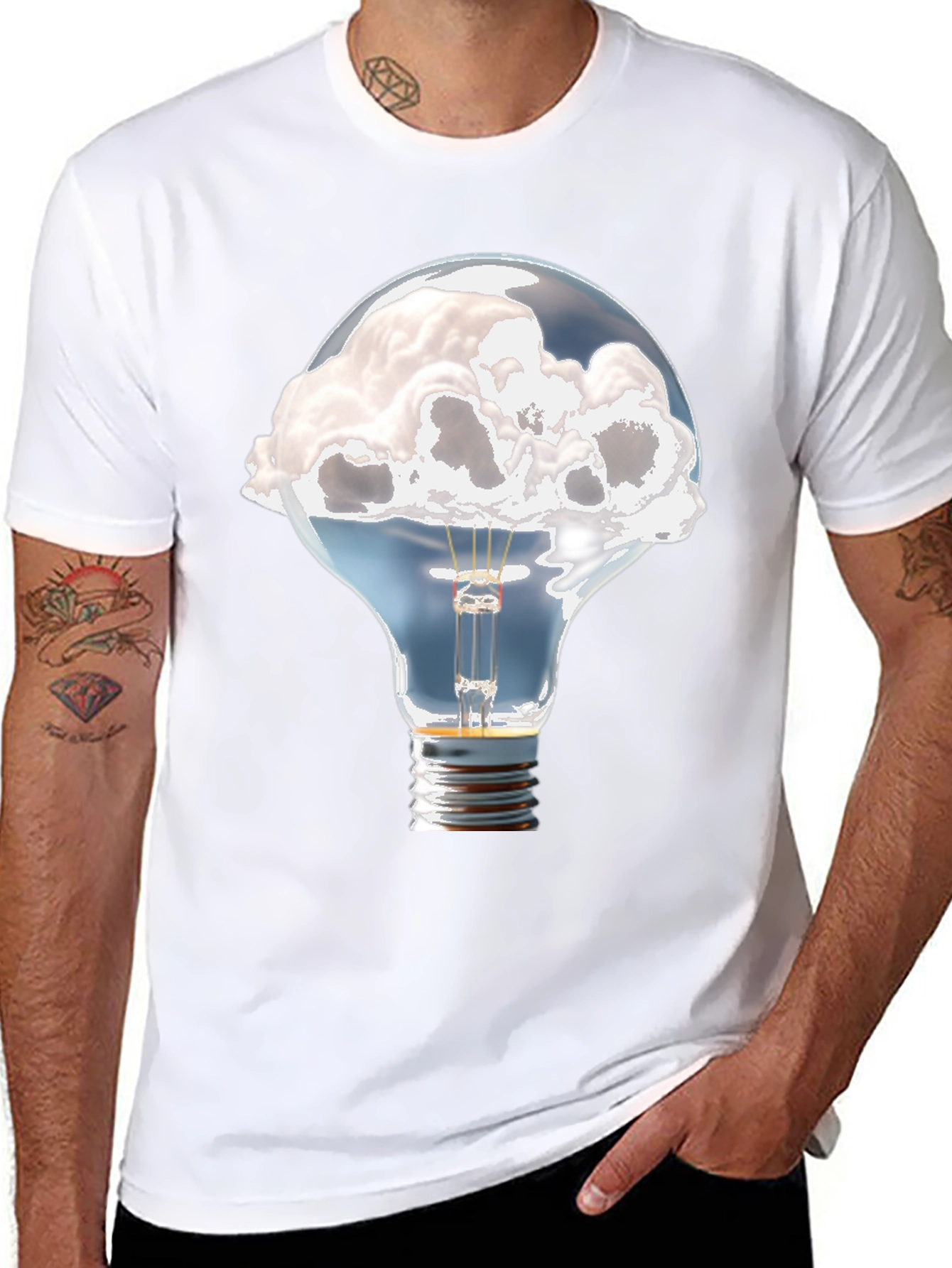 Cloud Idea Light Bulb Graphic Tee