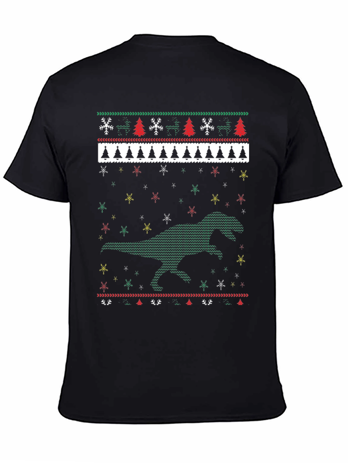 Dinosaur Christmas Sweater T-Shirt