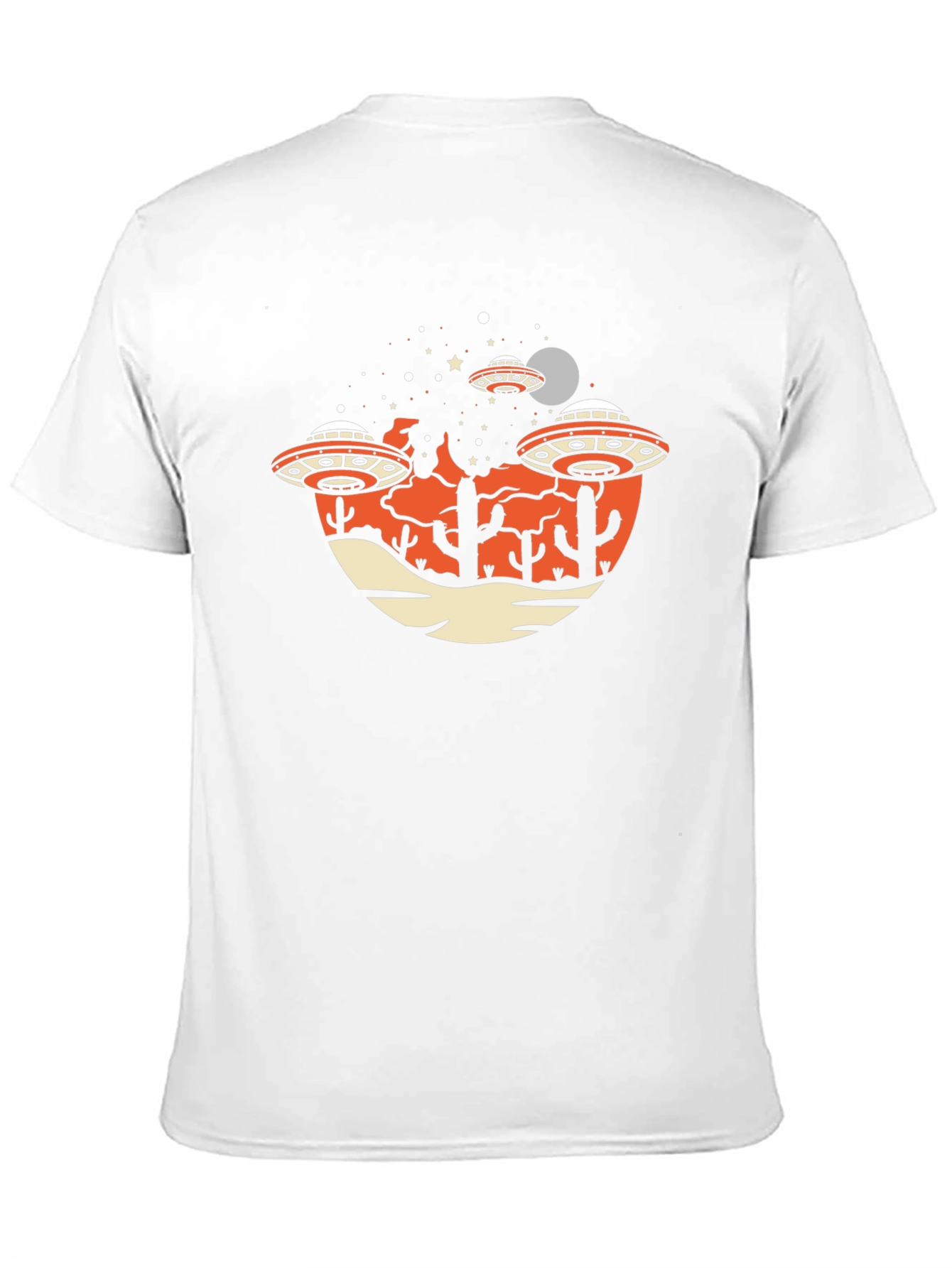 UFO Desert Graphic Tee - Sci-Fi T-Shirt