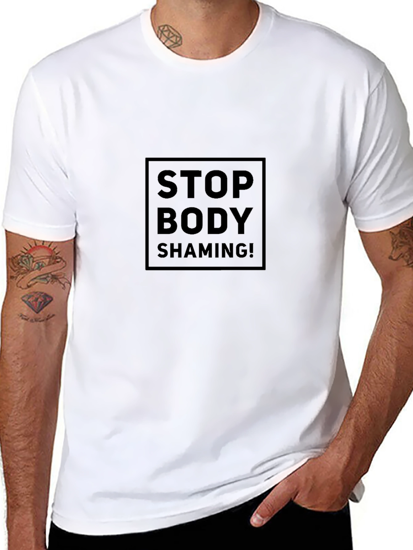 Stop Body Shaming Black T-Shirt