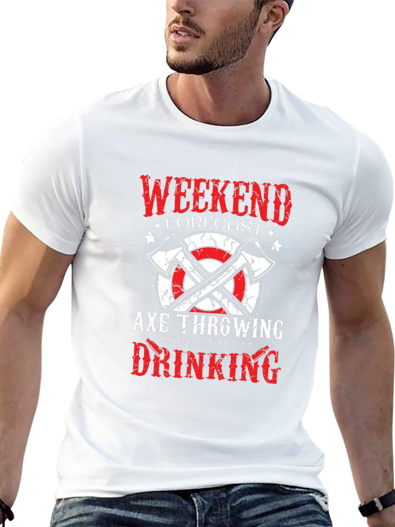 Axe Throwing Weekend Forecast Graphic Tee
