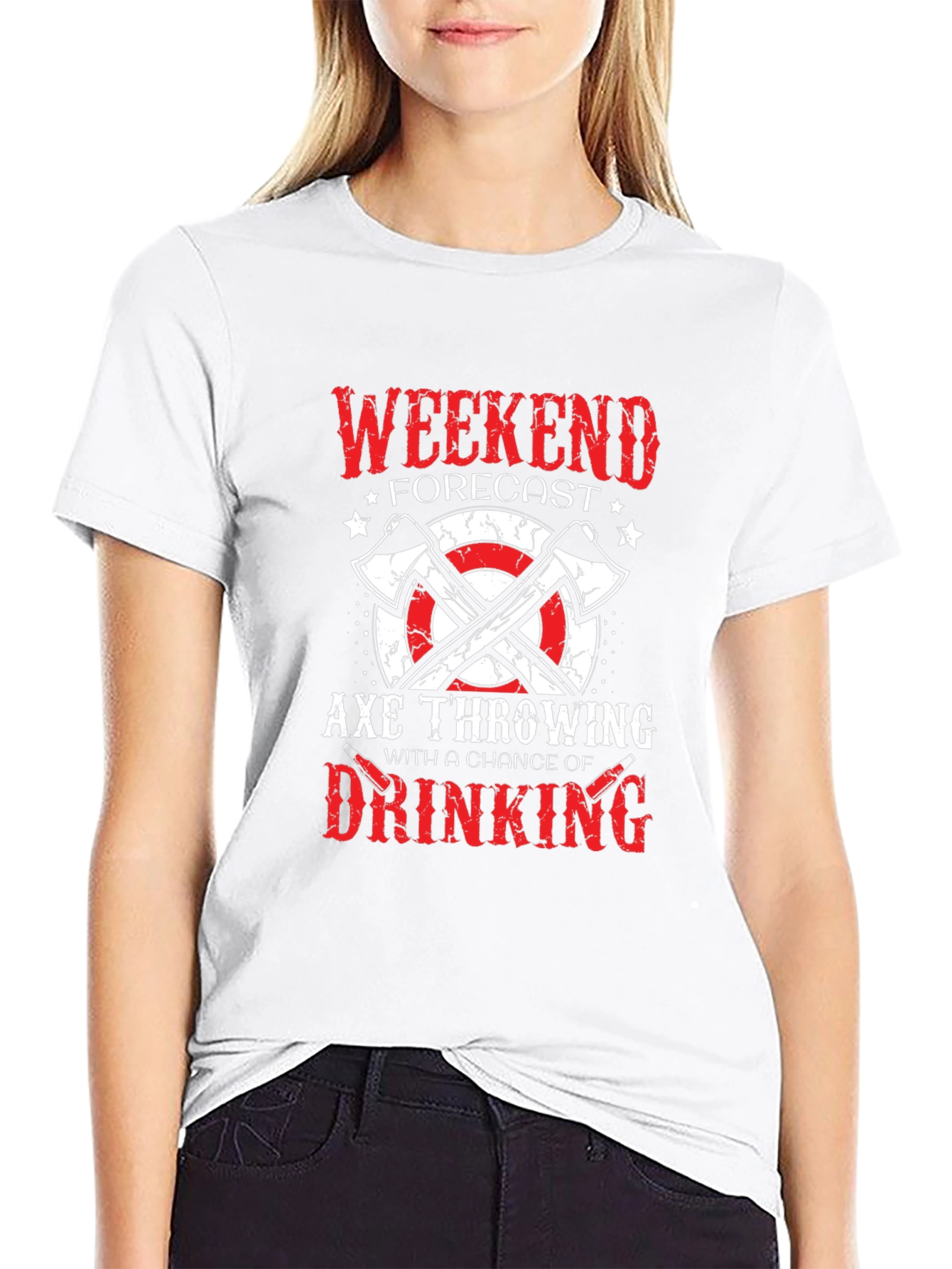Axe Throwing Weekend Forecast Graphic Tee