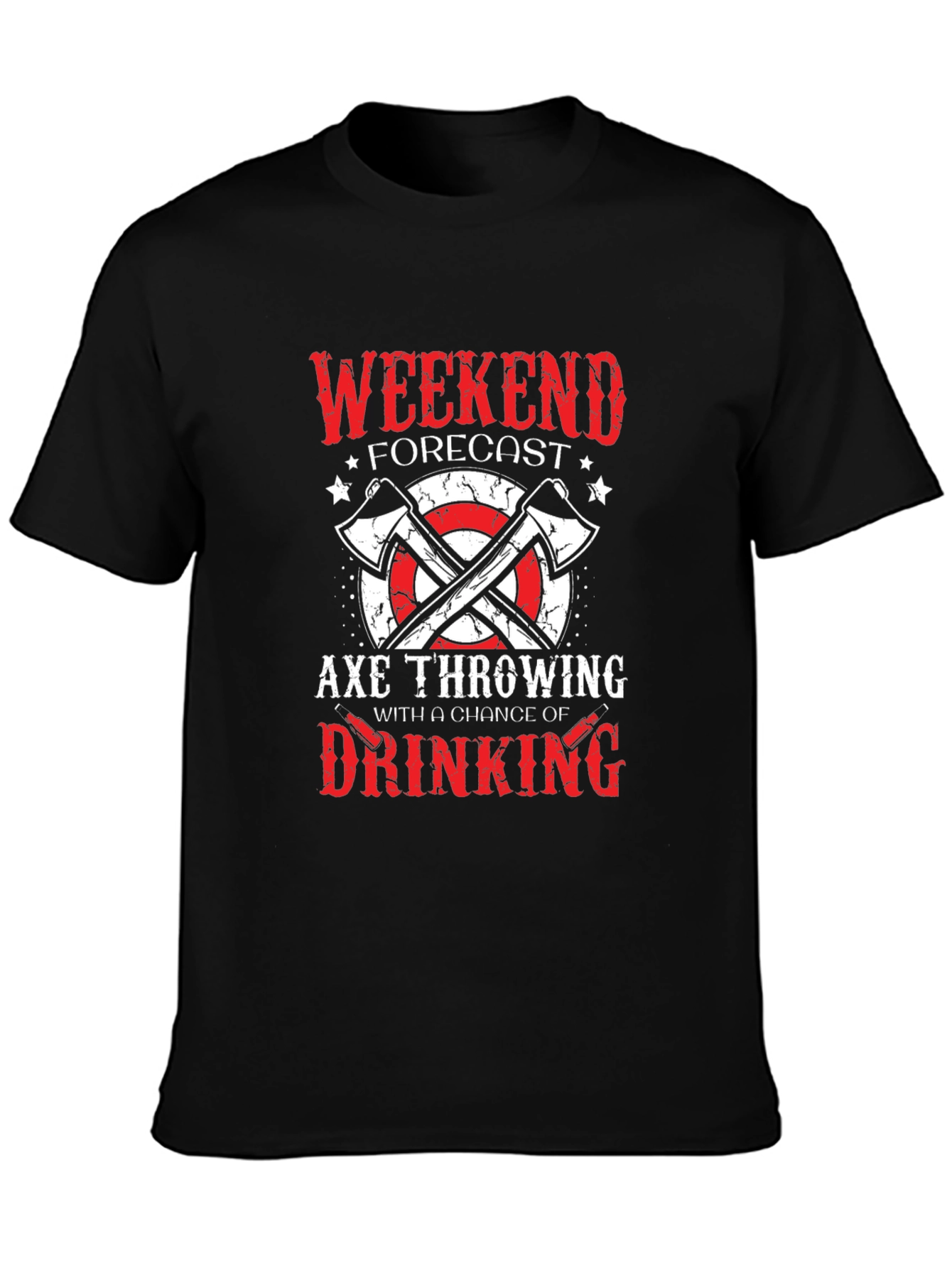 Axe Throwing Weekend Forecast Graphic Tee
