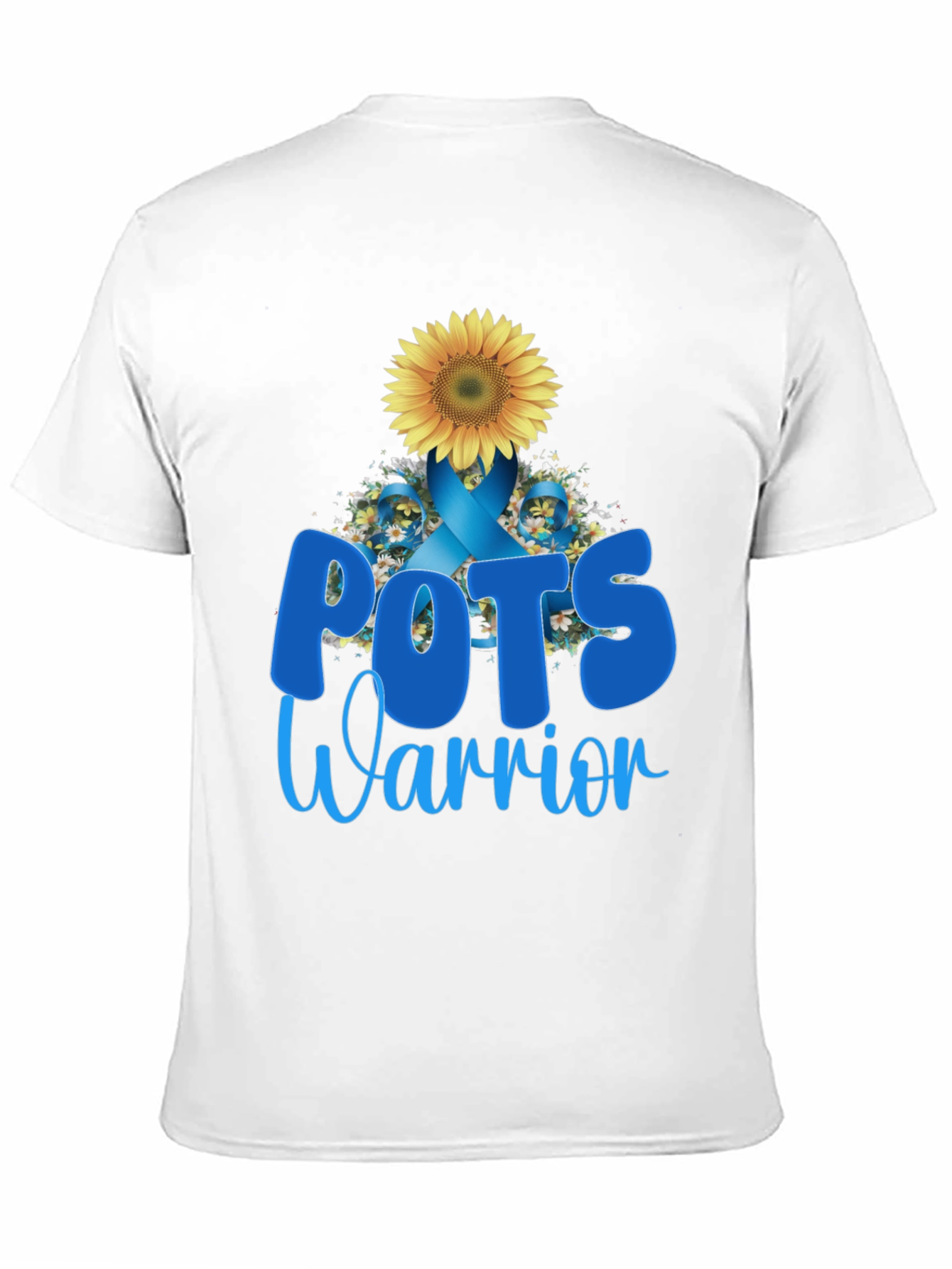 POTS Warrior Sunflower Ribbon Support T-Shirt