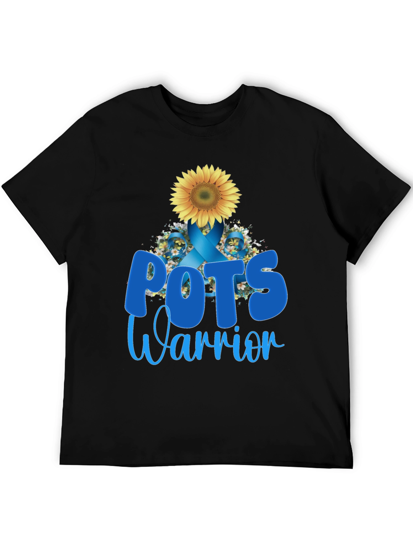 POTS Warrior Sunflower Ribbon Support T-Shirt