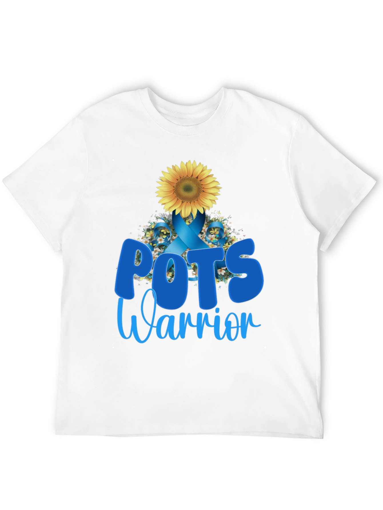 POTS Warrior Sunflower Ribbon Support T-Shirt
