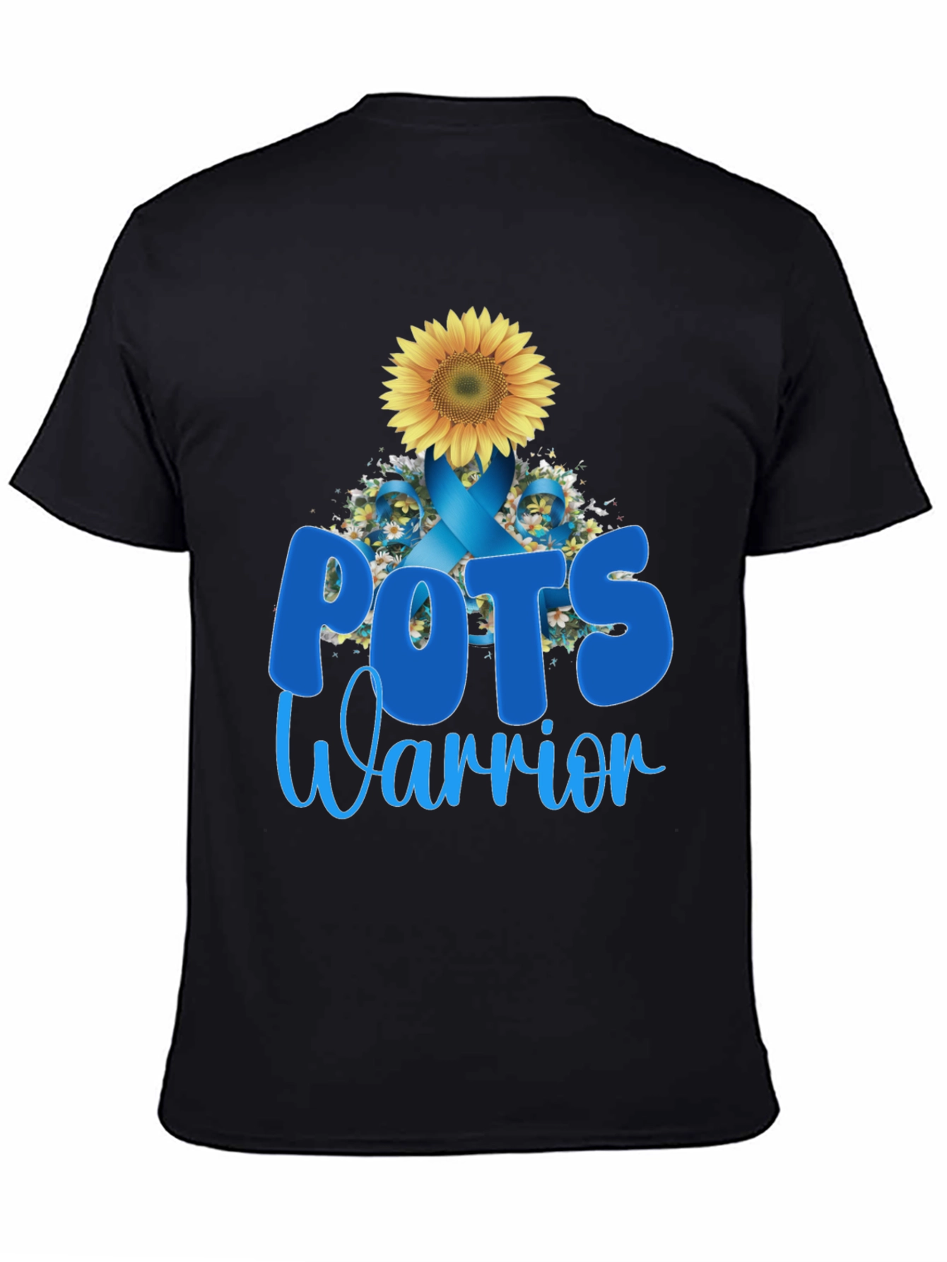 POTS Warrior Sunflower Ribbon Support T-Shirt