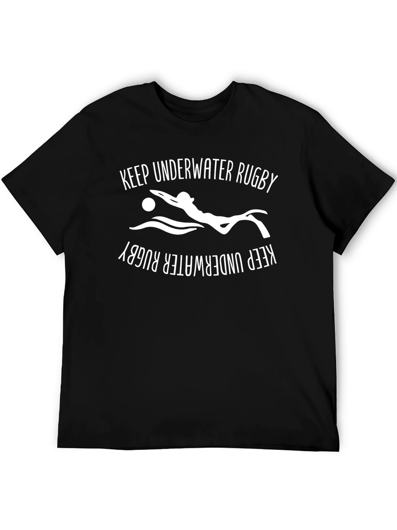 Keep Underwater Rugby Black T-Shirt