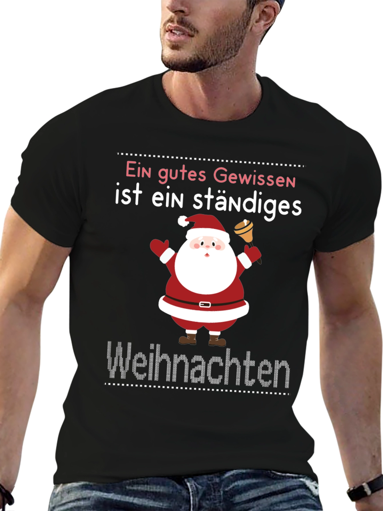 Festive Christmas T-Shirt - Ein gutes Gewissen Design