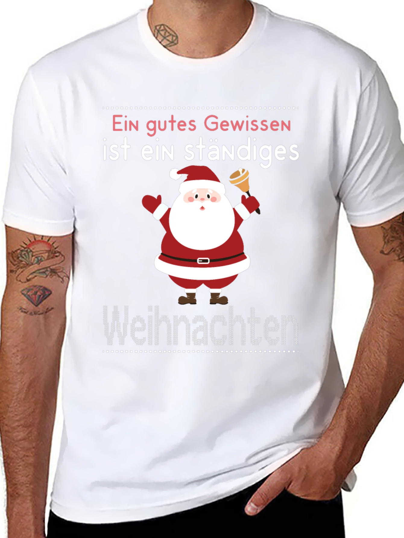 Festive Christmas T-Shirt - Ein gutes Gewissen Design