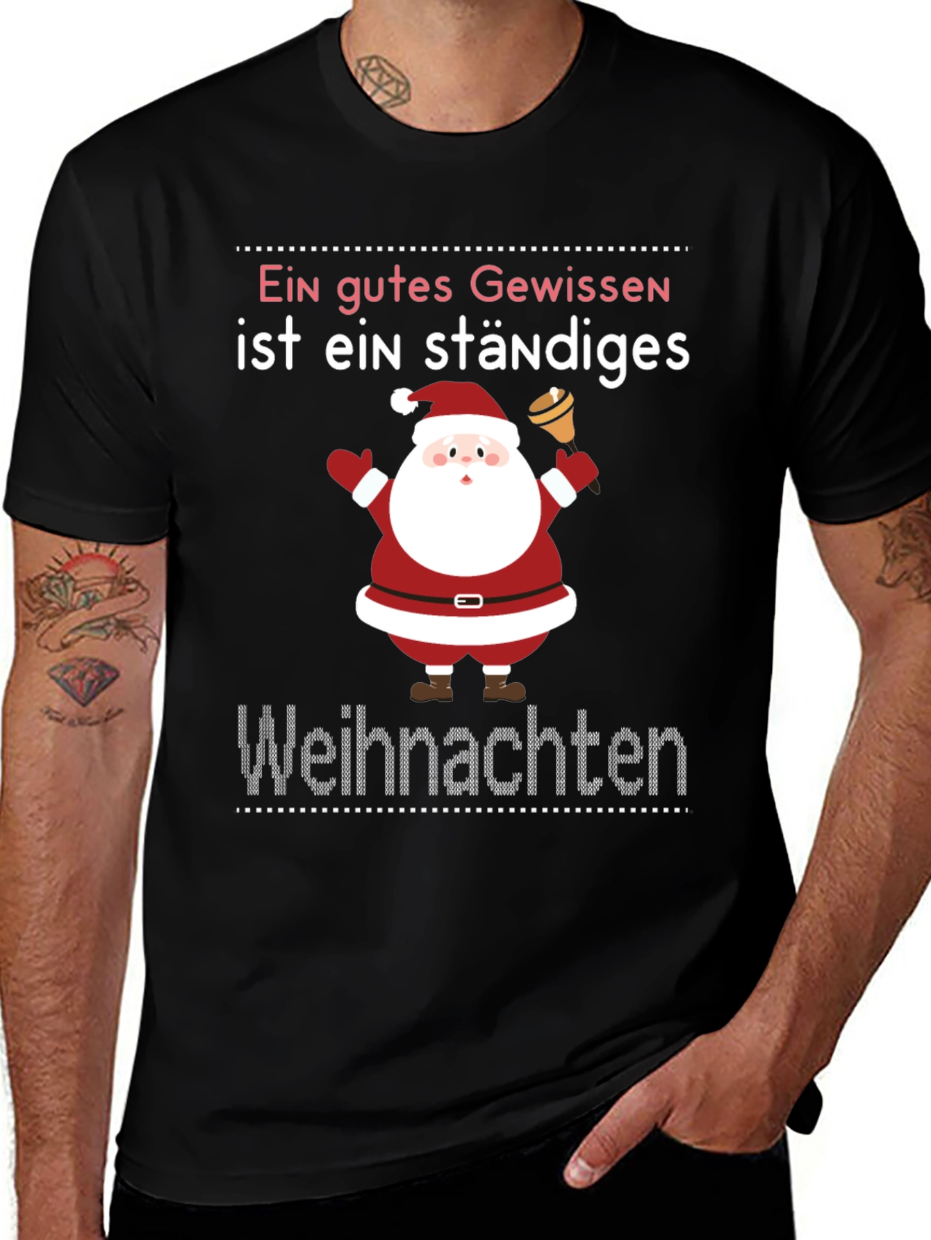 Festive Christmas T-Shirt - Ein gutes Gewissen Design
