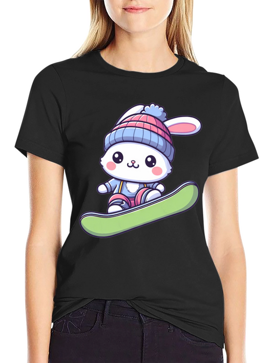 Bunny Snowboarder Graphic Tee