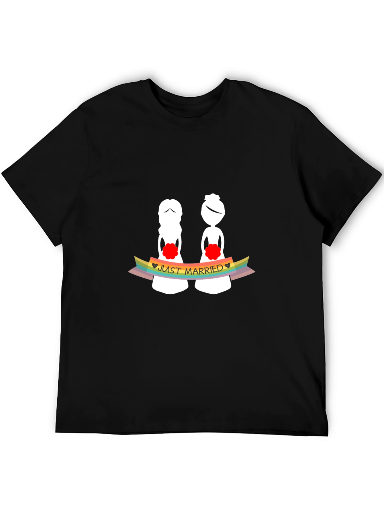 Just Married Lesbian T-Shirt - LGBTQ Pride