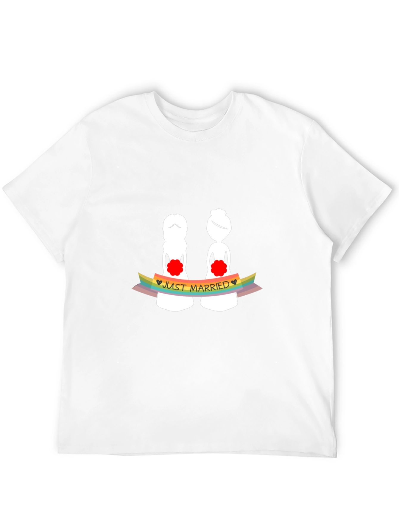 Just Married Lesbian T-Shirt - LGBTQ Pride