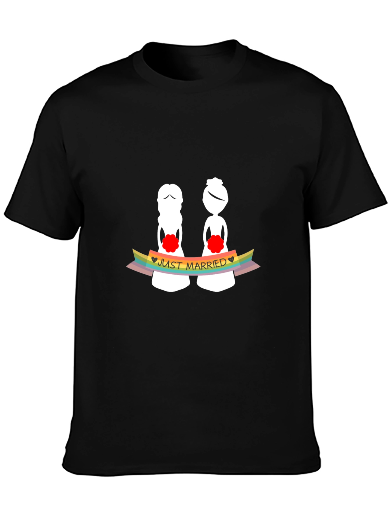 Just Married Lesbian T-Shirt - LGBTQ Pride