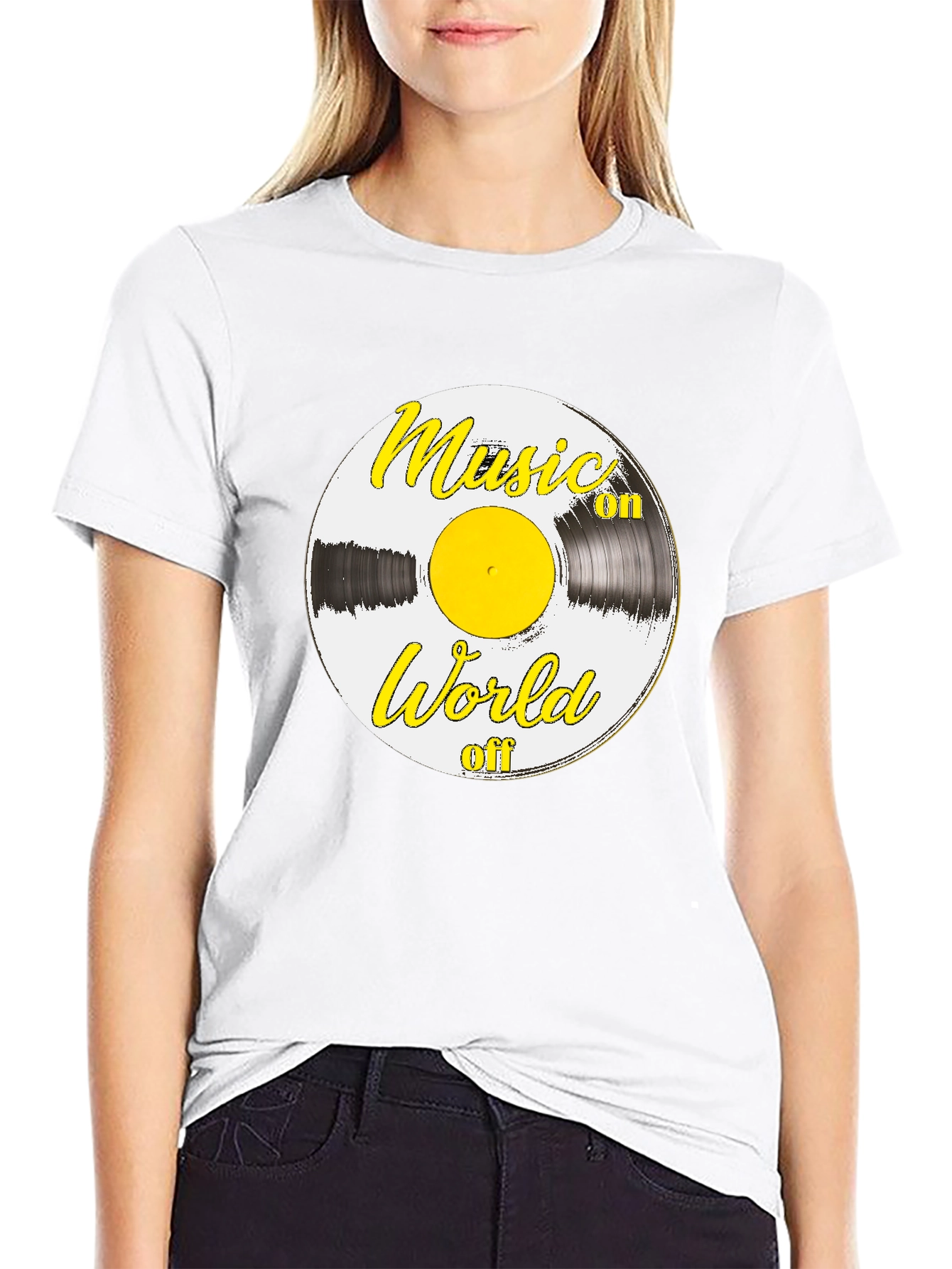 Music On World Off Graphic T-Shirt