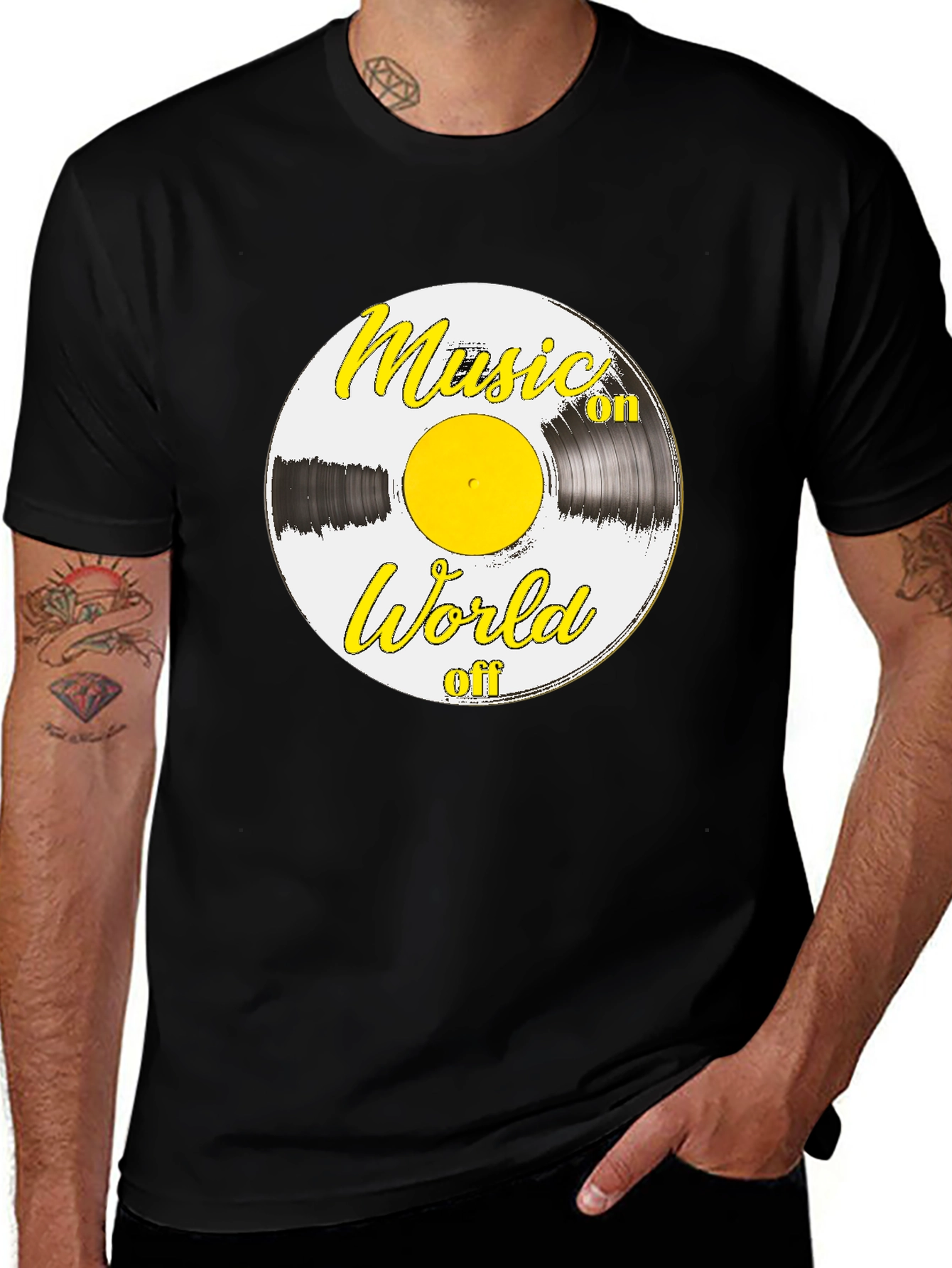 Music On World Off Graphic T-Shirt