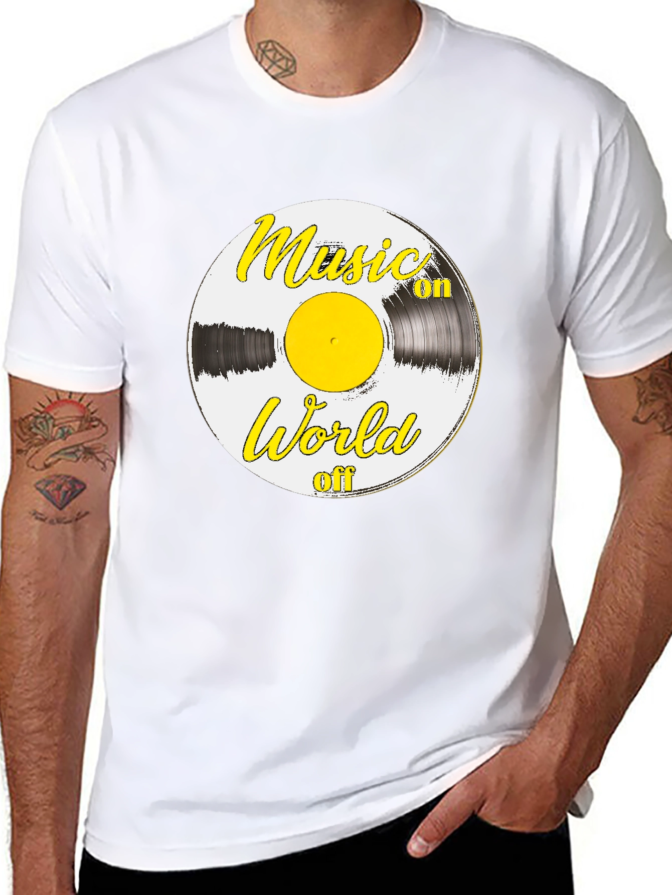 Music On World Off Graphic T-Shirt