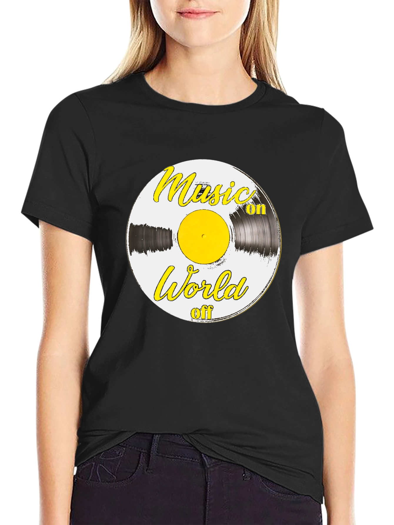 Music On World Off Graphic T-Shirt