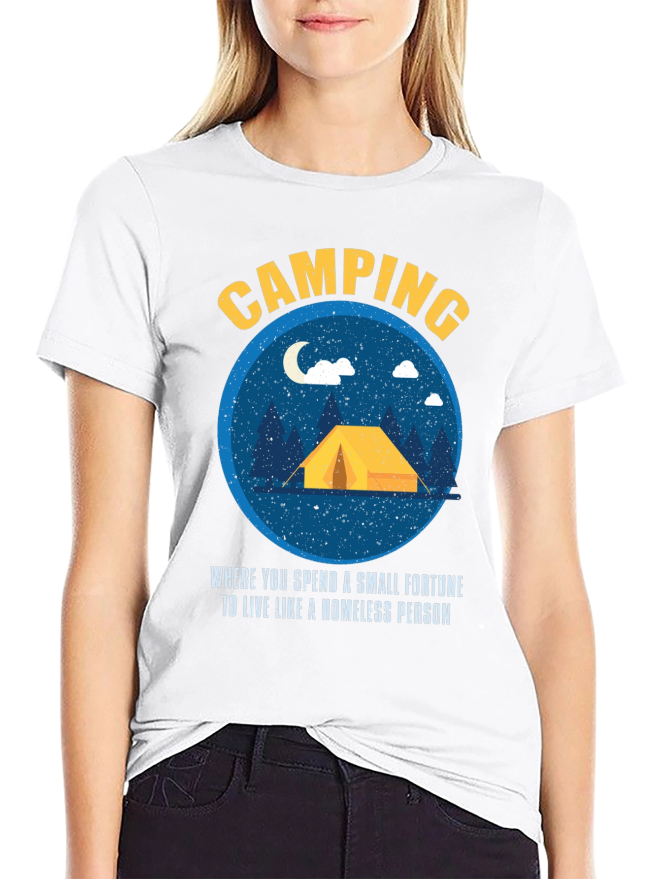 Camping Fortune Funny Graphic T-Shirt