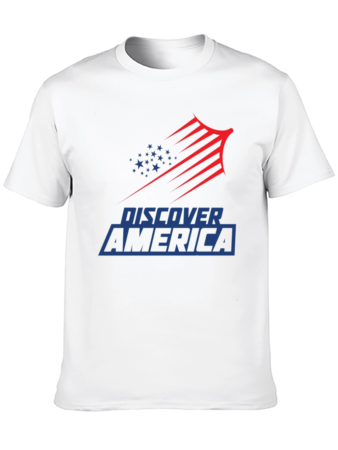 Discover America Graphic Tee - Patriotic Design