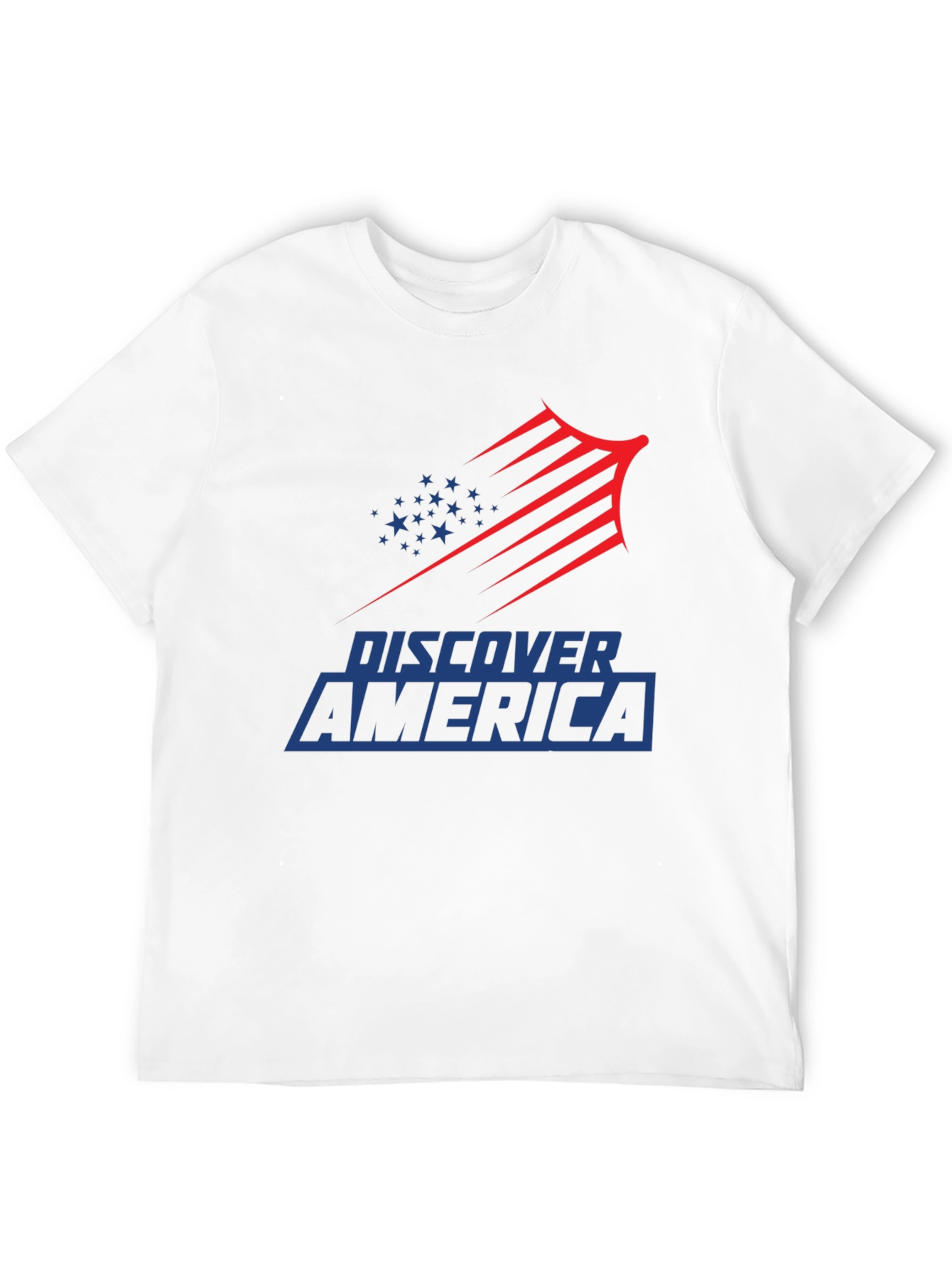 Discover America Graphic Tee - Patriotic Design