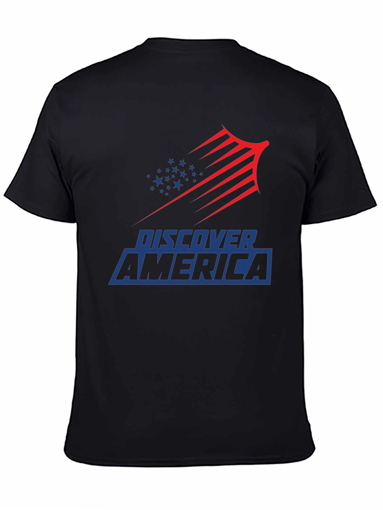 Discover America Graphic Tee - Patriotic Design