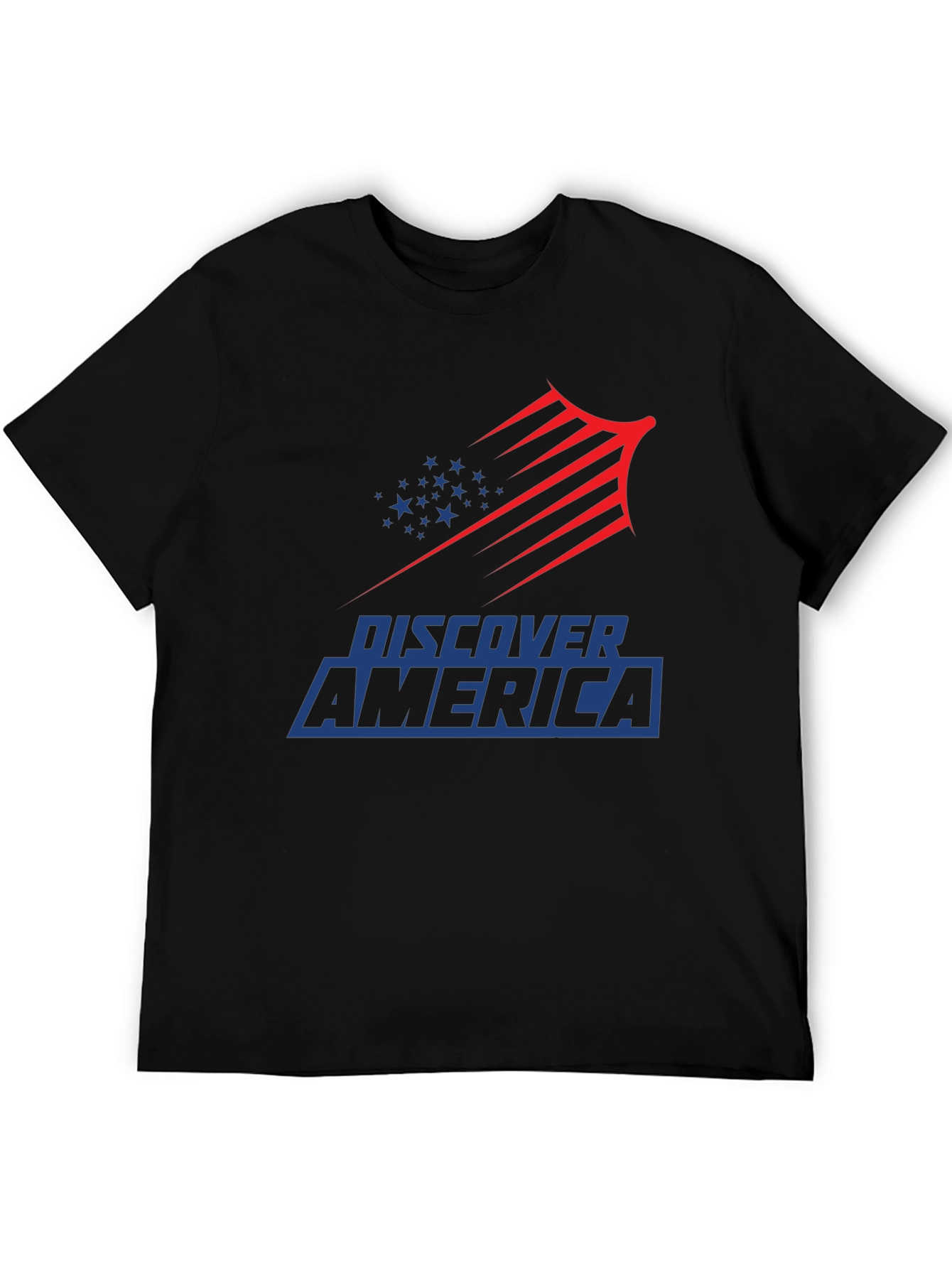Discover America Graphic Tee - Patriotic Design