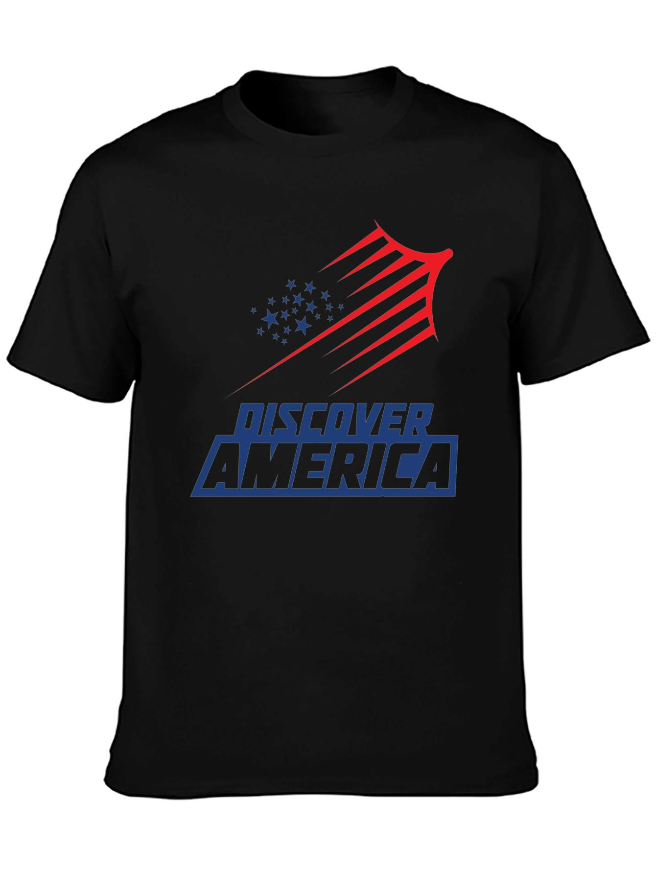 Discover America Graphic Tee - Patriotic Design