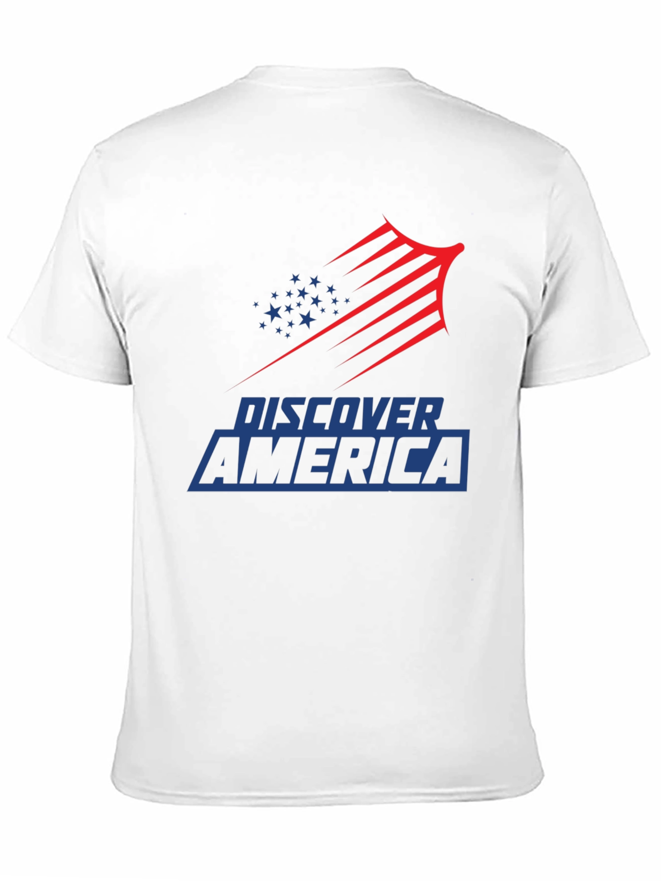 Discover America Graphic Tee - Patriotic Design