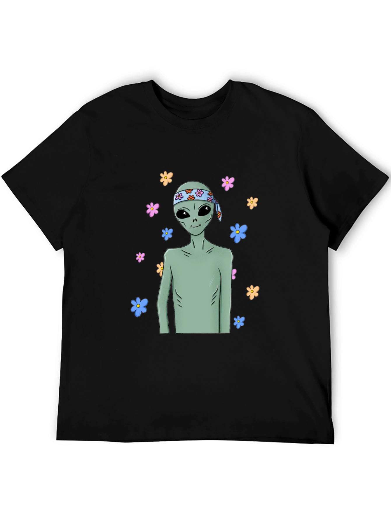 Groovy Alien T-Shirt - Peace Love & Outer Space