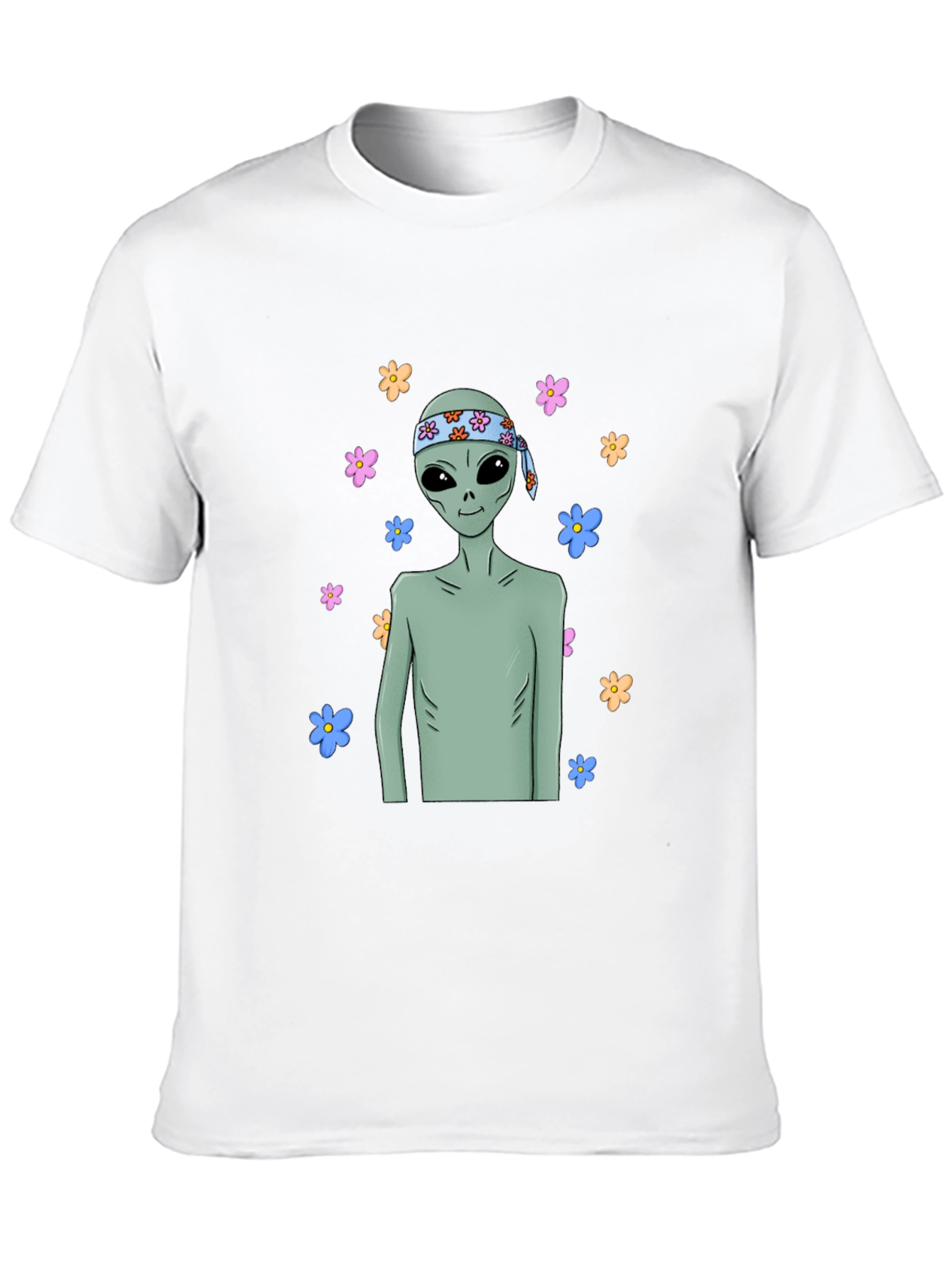 Groovy Alien T-Shirt - Peace Love & Outer Space