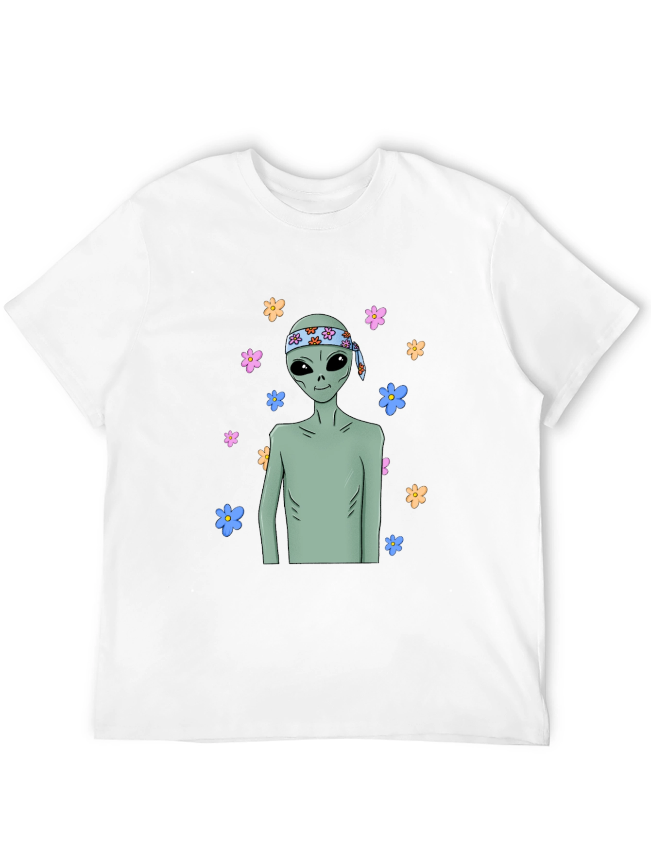 Groovy Alien T-Shirt - Peace Love & Outer Space