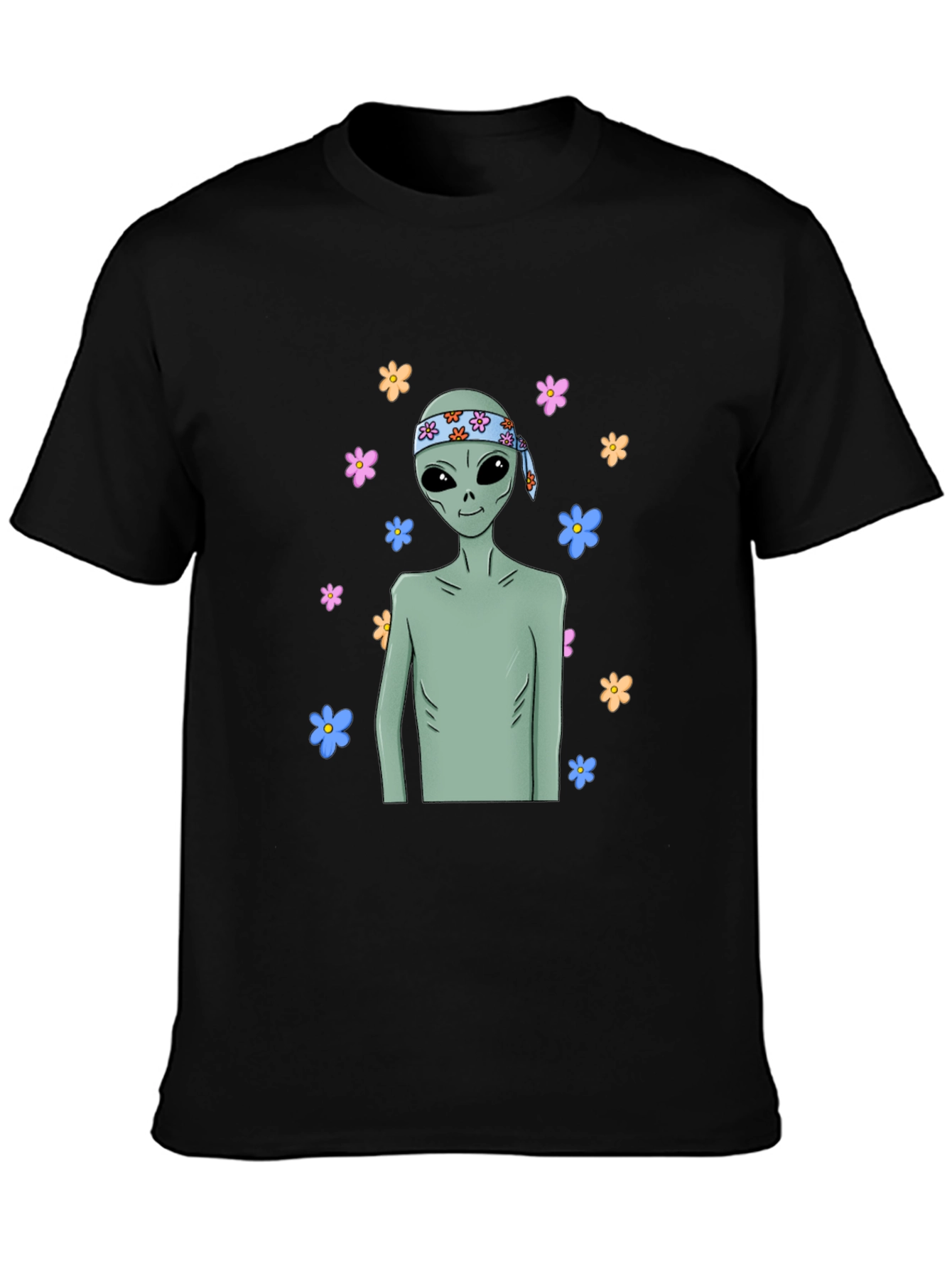 Groovy Alien T-Shirt - Peace Love & Outer Space