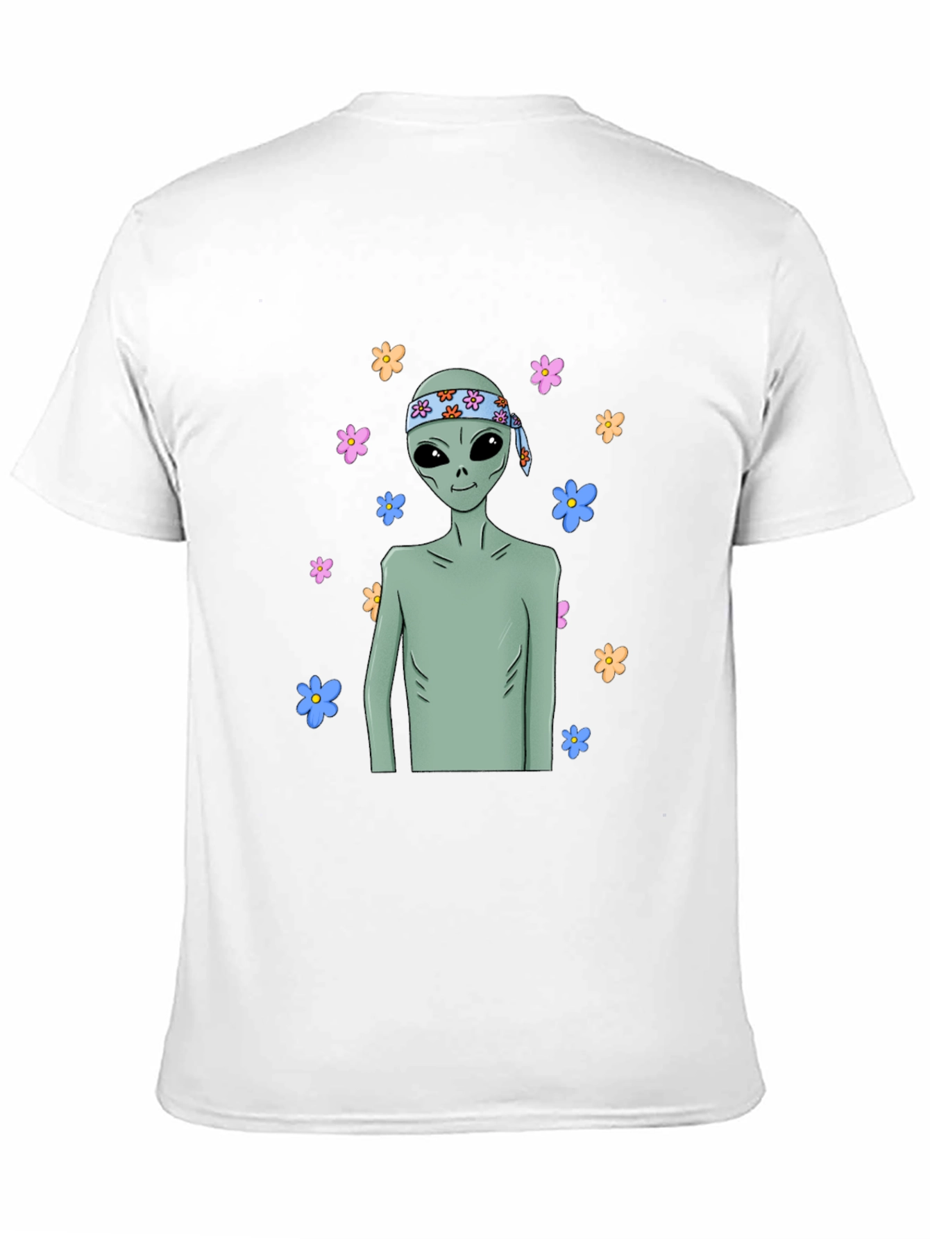 Groovy Alien T-Shirt - Peace Love & Outer Space