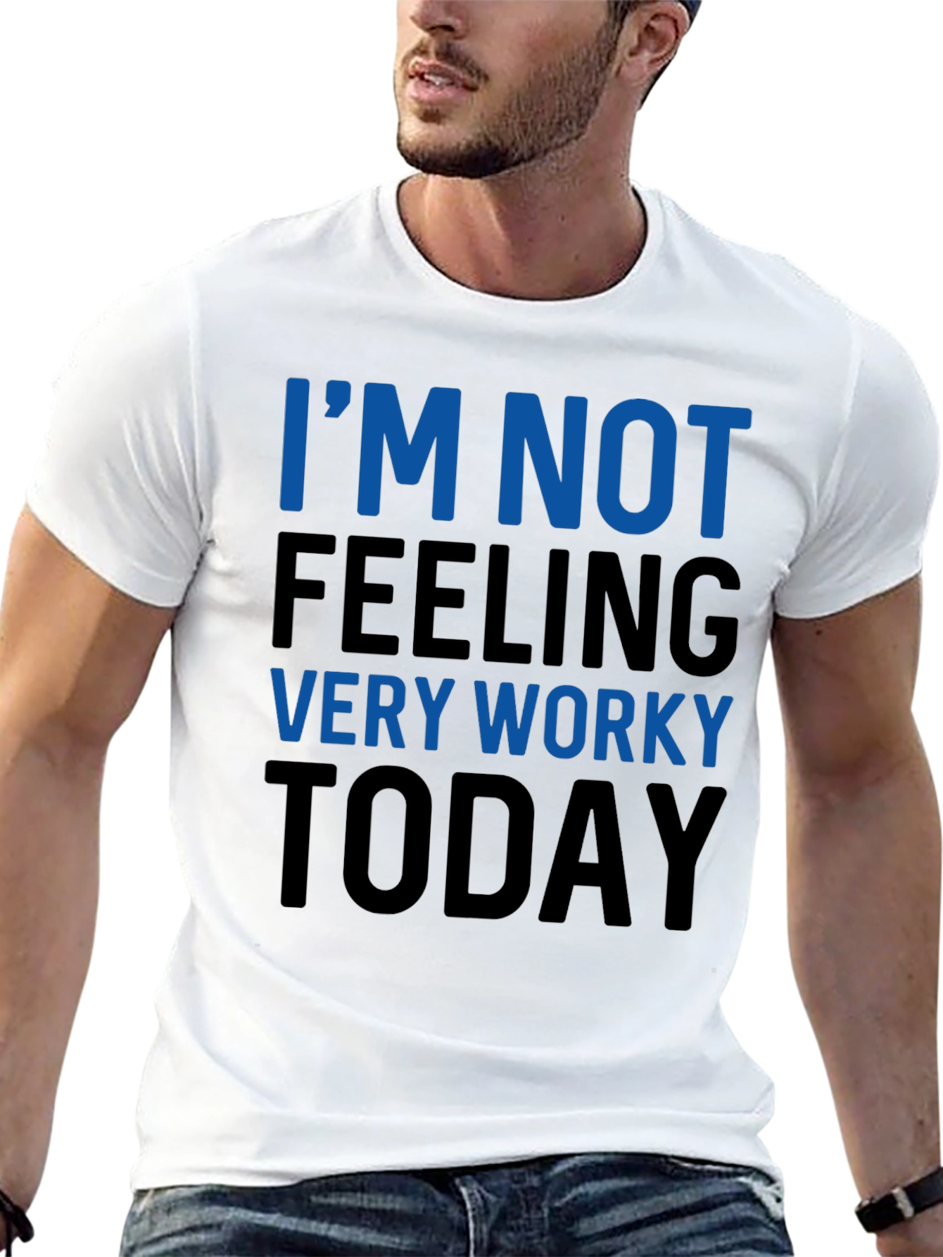 Funny Not Feeling Worky Graphic Tee - Black