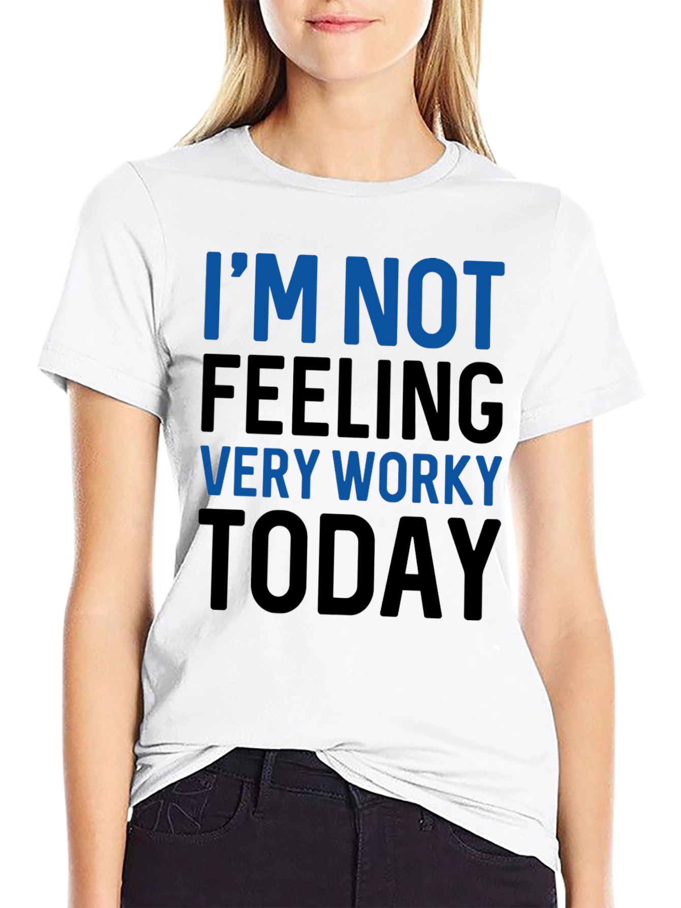 Funny Not Feeling Worky Graphic Tee - Black