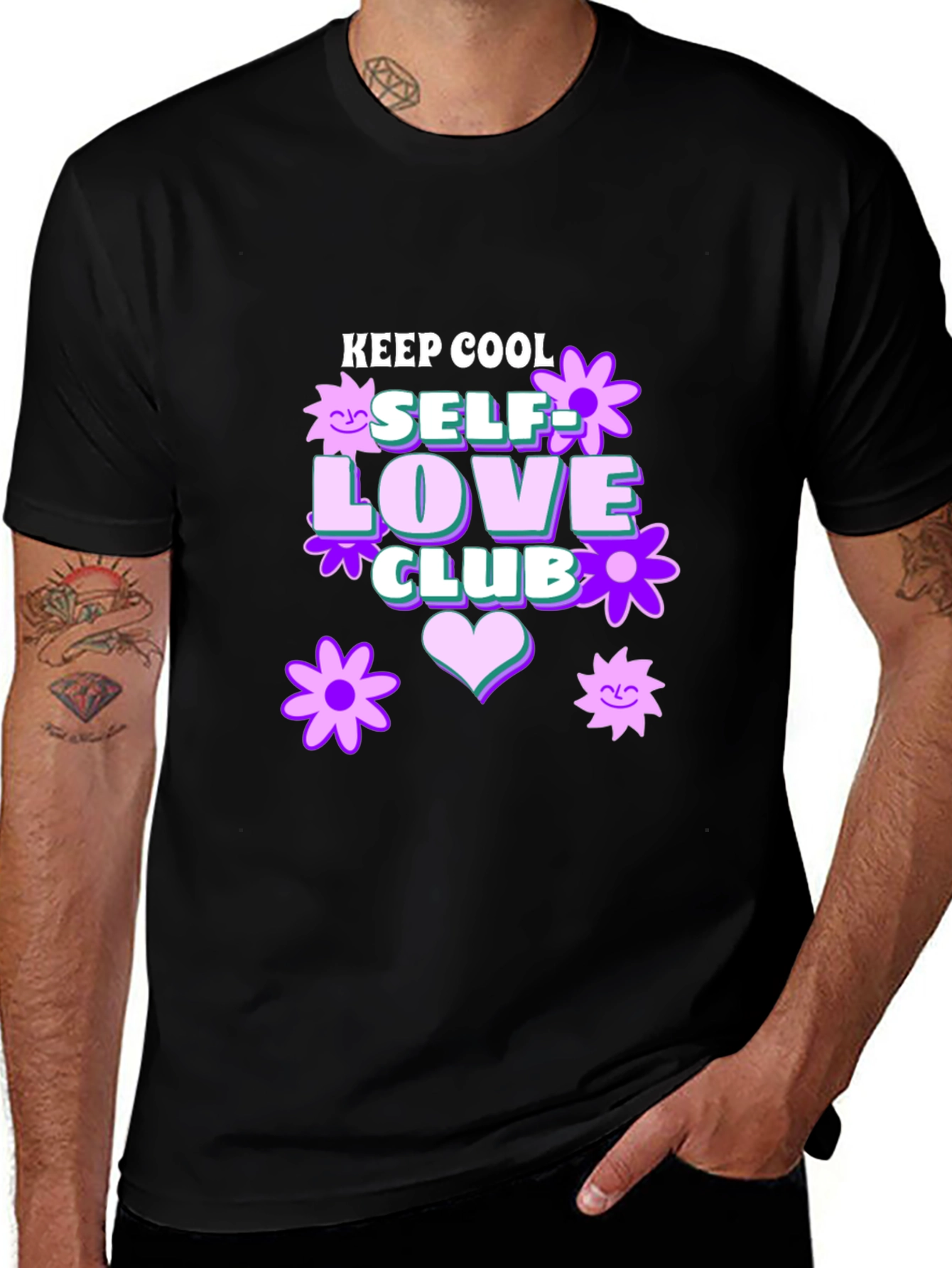 Keep Cool Self Love Club Graphic T-Shirt