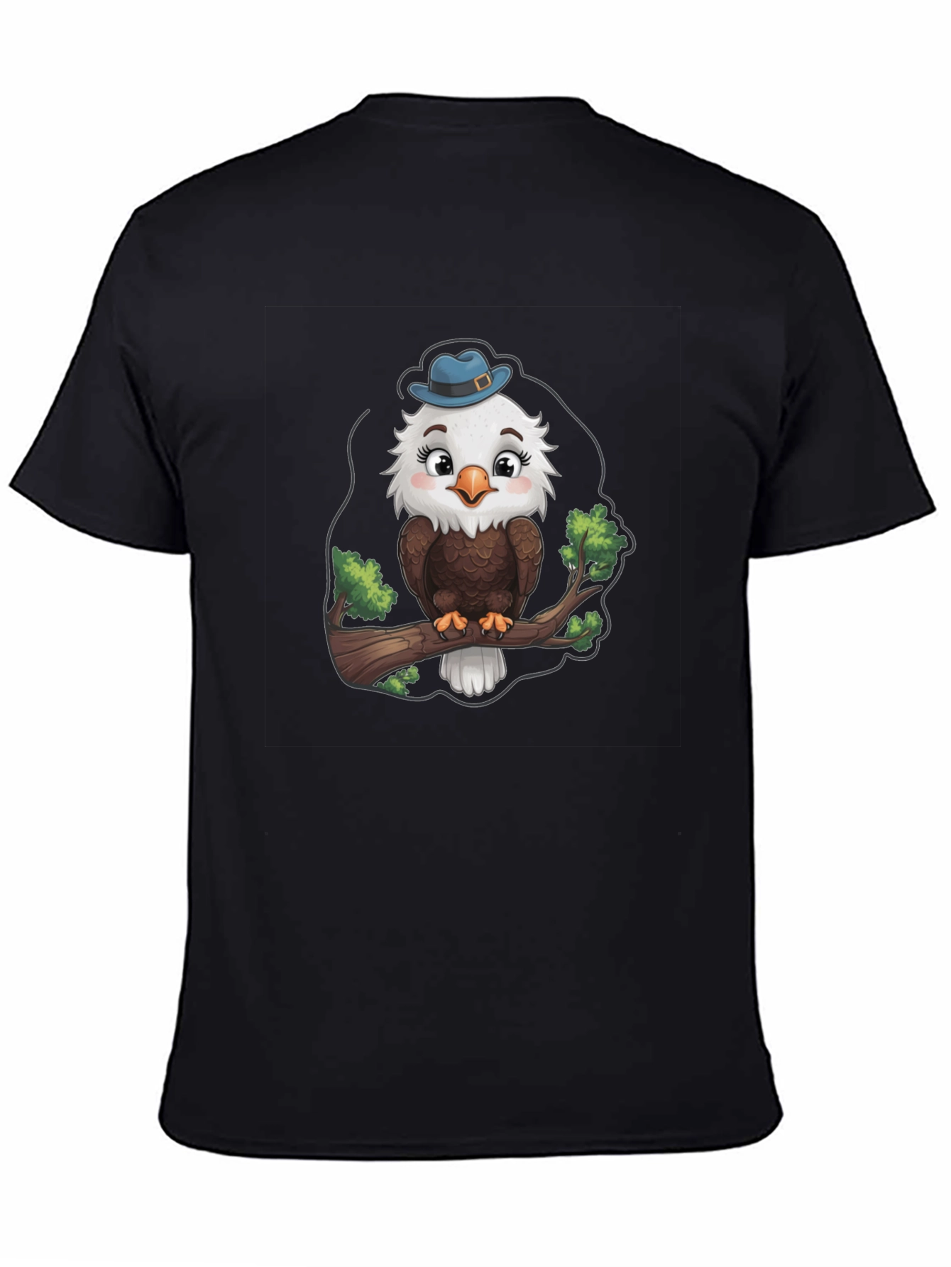 Cartoon Eagle Graphic Print Mens T-Shirt
